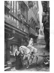 Lady Godiva reitet durch die Straßen von Coventry